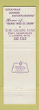 Matchbook Cover - The Grape Vine Restaurant East Lansing MI