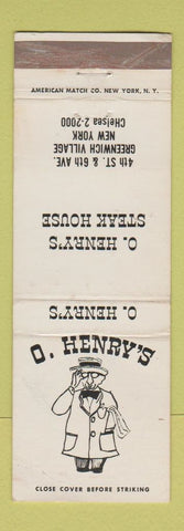 Matchbook Cover - O' Henry's Steak House New York City WEAR