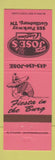 Matchbook Cover - No Way Jose's Mexican Restaurant Gatlinburg TN