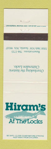 Matchbook Cover - Hiram's at the Locks Seattle WA