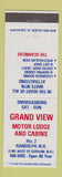 Matchbook Cover - Grand View Motor Lodge Cabins Randolph NH