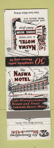 Matchbook Cover - Naswa Motel Cottages Weiers Beach NH WEAR