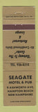 Matchbook Cover - Seagate Motel Pub Hampton Beach NH