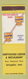 Matchbook Cover - Driftwood Lodge Restaurant Springdale UT Best Western