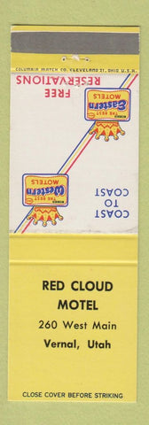 Matchbook Cover - Red Cloud Motel Vernal UT Best Western