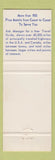 Matchbook Cover - Red Cloud Motel Vernal UT Best Western