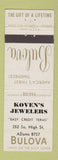 Matchbook Cover - Bulova Watches Koven's Jewelers