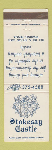 Matchbook Cover - Stokesay Castle Reading PA
