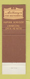Matchbook Cover - Anthony's Restaurants Swampscott Lynn Boston Yarmouthport MA