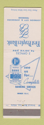 Matchbook Cover - First Peoples Bank Johnson City Jonesboro TN
