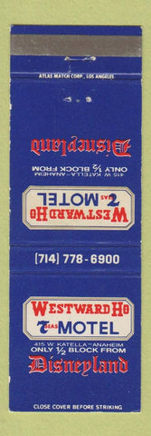 Matchbook Cover - Westward Ho 7 Seas Motel Anaheim CA Disneyland reference