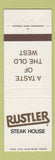 Matchbook Cover - Rustler Steak House