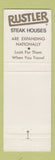 Matchbook Cover - Rustler Steak House