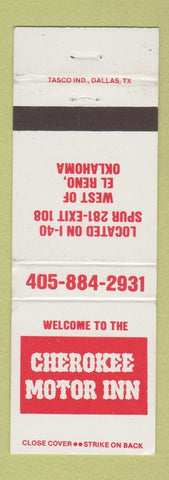 Matchbook Cover - Cherokee Motor Inn El Reno OK