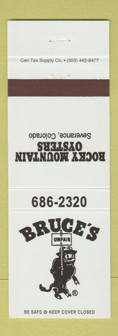 Matchbook Cover - Bruce's Rocky Mountain Oysters Severance Colorado