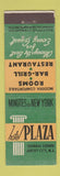 Matchbook Cover - Hotel Plaza Jersey City NJ feature
