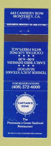 Matchbook Cover - Captain's Cove Monterey CA