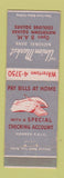 Matchbook Cover - Union MARket National Bank Boston