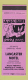 Matchbook Cover - Lancaster Motel NH