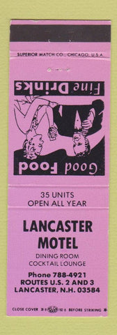 Matchbook Cover - Lancaster Motel NH