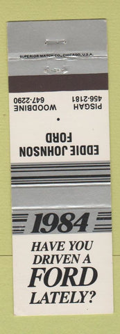 Matchbook Cover - 1984 Ford Eddie Johnson Woodbine Pisgah IA