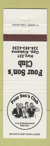 Matchbook Cover - Four Son's Club Opp AL