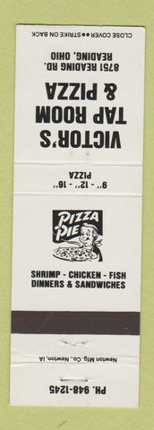 Matchbook Cover - Victor's Tap Room Pizza Reading OH