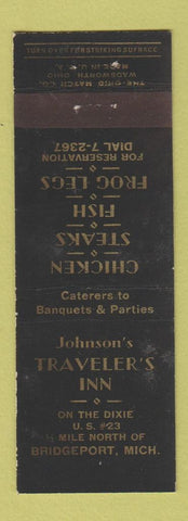 Matchbook Cover - Johnson's Traveler's Inn Bridgeport MI