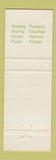 Matchbook Cover - Crane Barr West Plumbing HEAting Barrhead Westlock