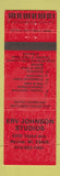 Matchbook Cover - Erv Johnson Studios music Racine WI