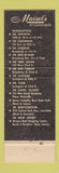Matchbook Cover - Athur Maisel's Restaurants New York City CHAIN