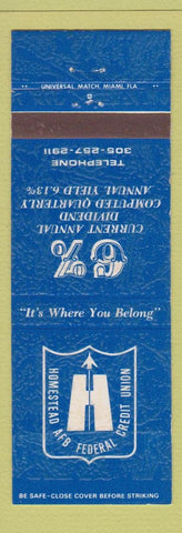 Matchbook Cover - Homestead Air Force Base Credit Union FL