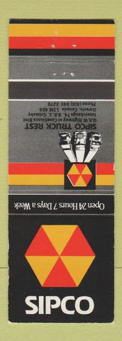 Matchbook Cover - Sipco Truck Rest stop Grimsby OH