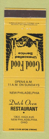 Matchbook Cover - Dutch Oven Restaurant New Philadelphia OH