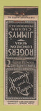 Matchbook Cover - Jimmy's Cigars Roger's Lunch DQ New Britain CT WEAR
