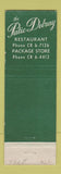 Matchbook Cover - Patio Delray Restaurant Delray Beach FL