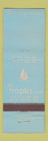 Matchbook Cover - Tropics Hotel Miami Beach FL