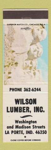 Matchbook Cover - Wilson Lumber La Porte IN