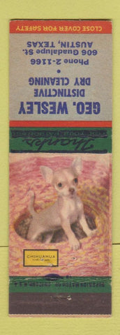 Matchbook Cover - Geo Wesley Dry Cleaning Austin TX Chihuahua