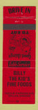 Matchbook Cover - Billy the Kid's Fine Foods Dallas OR
