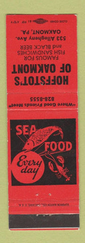 Matchbook Cover - Hoffstot's of Oakmont PA restaurant