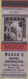 Matchbook Cover - Marco's Hotel Sausalito CA