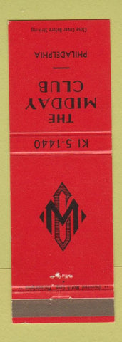 Matchbook Cover - Midday Club Philadelphia PA