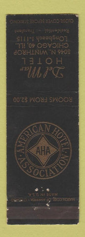 Matchbook Cover - Del Mar Hotel Chicago IL