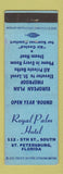 Matchbook Cover - Royal Palm Hotel St Petersburg FL
