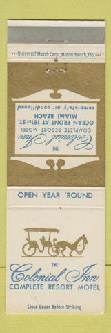 Matchbook Cover - Colonial Inn Miami Beach FL