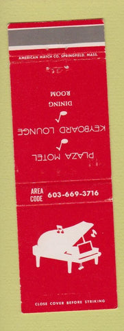 Matchbook Cover - Plaza Motel Bedford NH