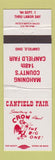 Matchbook Cover - Canfield Fair Mahoning County 148th OH WEAR