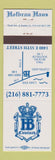 Matchbook Cover - Hofbrau Haus Cleveland OH Oktoberfest Painesville