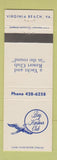 Matchbook Cover - Bay Harbour Club Virginia Beach VA